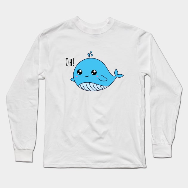 Oh Whale | Cute | Kawaii Long Sleeve T-Shirt by joycolor